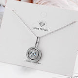 Solid Silver Women's Necklace with Spinel Pendants