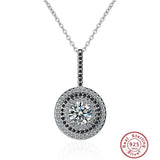 Solid Silver Women's Necklace with Spinel Pendants