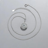 Solid Silver Women's Necklace with Spinel Pendants