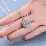 Solid Silver Women's Necklace with Spinel Pendants
