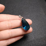 925 Silver Water Drop Zircon Pendant Necklace for Women
