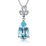 Aquamarine Water Drop Necklace Pendent