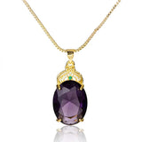 Zircon Gemstone Necklace 925 Silver Wedding Jewelry