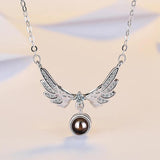 925 Silver Zirconia Angel Wings Necklace