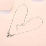 925 Silver Zirconia Angel Wings Necklace