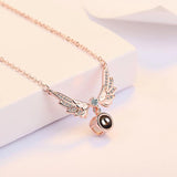 925 Silver Zirconia Angel Wings Necklace