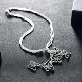 925 Silver Butterfly Pendant Necklace Glamour Jewelry