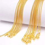 5 PCS 26'' Foxtail 18 KGF/925 Silver Necklace Chain