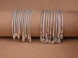 5 PCS 26'' Foxtail 18 KGF/925 Silver Necklace Chain