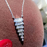 Tassel Pendant Necklace Wedding Bridal 925 Stamp Jewelry
