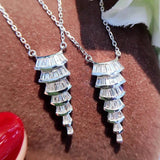 Tassel Pendant Necklace Wedding Bridal 925 Stamp Jewelry