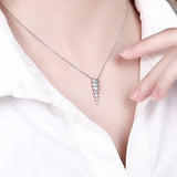 Tassel Pendant Necklace Wedding Bridal 925 Stamp Jewelry