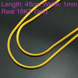 European Woman Party Gift Real 18KT Chain Necklace