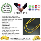 European Woman Party Gift Real 18KT Chain Necklace