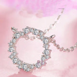 OMHXZJ Zircon S925 Sterling Silver Pendant Necklace