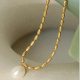 Freshwater Pearl Pendant Necklace for Women Wedding Jewelry