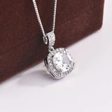 925 Silver Necklace Pendant with Zircon Gemstones for Women