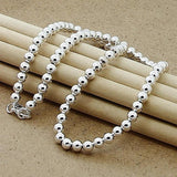 925 Silver Bead Necklace for Women Gift