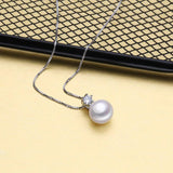 FENASY Freshwater Pearl Pendant Necklace 925 Sterling Silver