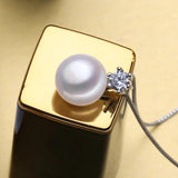 FENASY Freshwater Pearl Pendant Necklace 925 Sterling Silver
