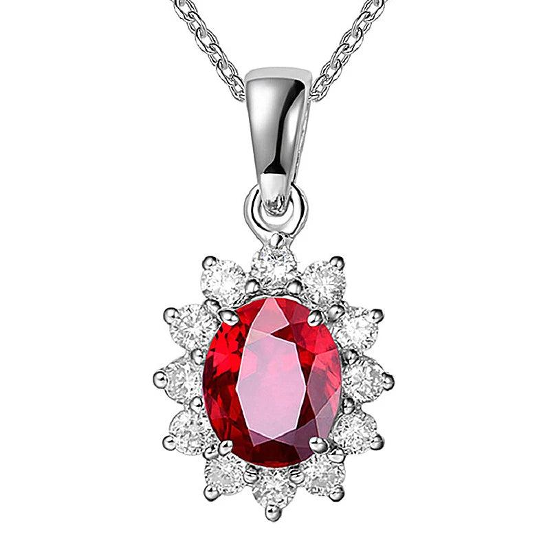 Silver 925 Zircon Necklace for Women Wedding Bridal Party Gift