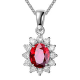 Silver 925 Zircon Necklace for Women Wedding Bridal Party Gift