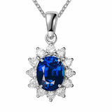 Silver 925 Zircon Necklace for Women Wedding Bridal Party Gift