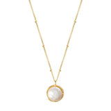 925 Silver Kpop Pearl Choker Necklace Round Balls Chain Pendant Women Jewelry