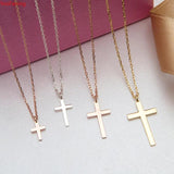 YooFaning Silver Cross Necklace Unique Personality Jewelry Gift