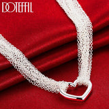 925 Silver Heart Pendant Necklace for Women