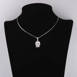 925 Silver Owl Fledgling Necklace Cartoon Bird Pendant