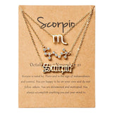 Scorpio Zodiac Layer Necklaces for Women 12 Constellations Jewelry Gift