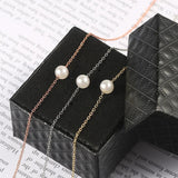 925 Silver Mini Pearl Pendant Necklace NL039