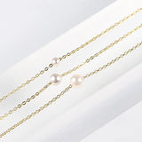 925 Silver Mini Pearl Pendant Necklace NL039