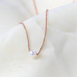 925 Silver Mini Pearl Pendant Necklace NL039