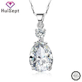 925 Silver Women Necklace with Zircon Gemstone Pendant