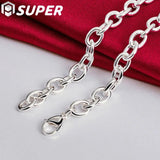 Sterling Silver Heart Lock Pendant Necklace 18 Inch Chain