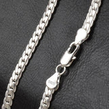 925 Sterling Silver 6MM Sideways Necklace Charm For Woman Man