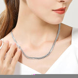 925 Sterling Silver 6MM Sideways Necklace Charm For Woman Man