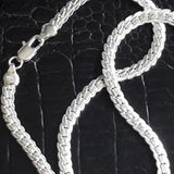 925 Sterling Silver 6MM Sideways Necklace Charm For Woman Man