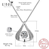 925 Silver Zircon Water Drop Pendant Necklace Rhinestone Choker Jewelry Gift
