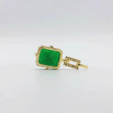 925 Silver Necklace Emerald Zircon Pendant Wedding