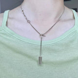 925 Silver Abacus Necklace Punk Style Women's Jewelry