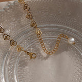 Pearl Tail Chain Choker Necklace for Women Girls