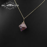Purple Amethyst Pendant Necklace - Minimalist Elegance for Women