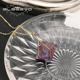 Purple Amethyst Pendant Necklace - Minimalist Elegance for Women