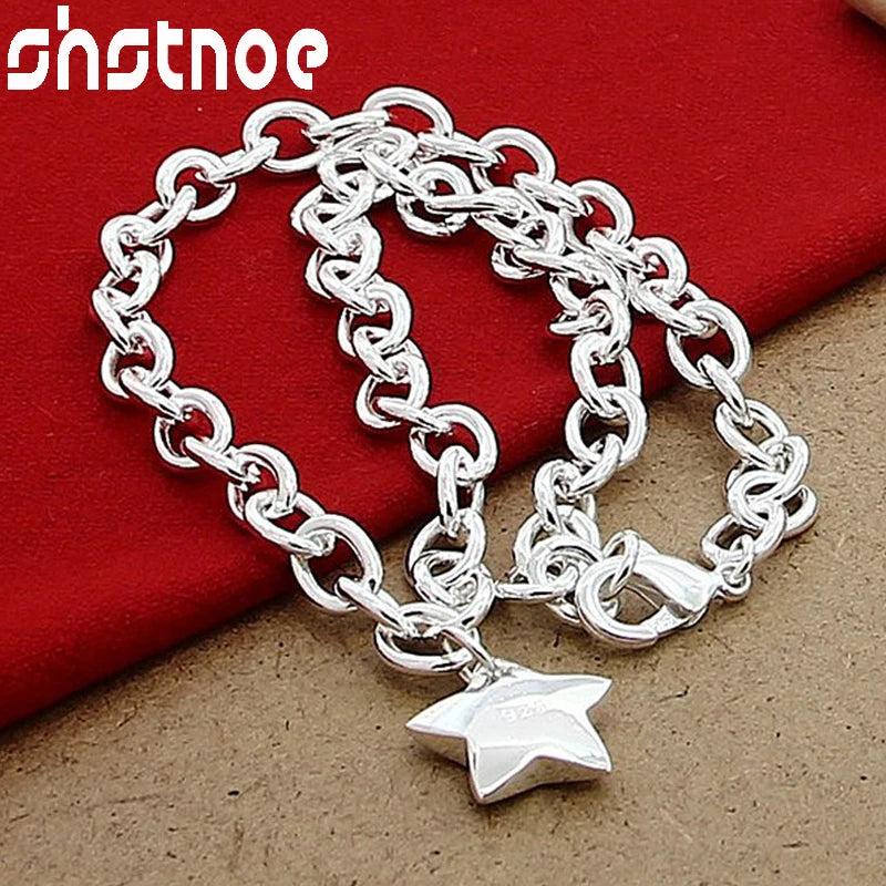 925 Sterling Silver Star Pendant Necklace for Women