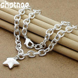 925 Sterling Silver Star Pendant Necklace for Women