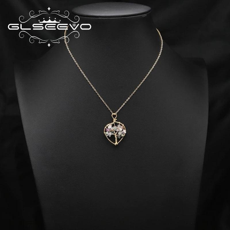 Crystal Stone Pendant Necklace Vintage Jewelry Anniversary