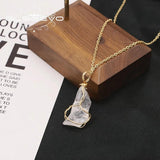 Crystal Stone Pendant Necklace Vintage Jewelry Anniversary